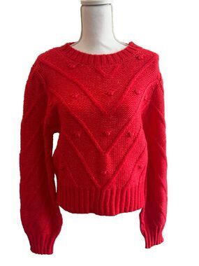 NWT So Red Pink Cozy Sweater Sz M